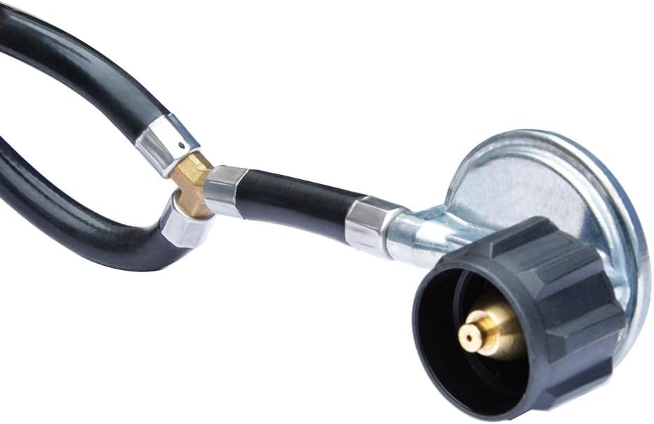 onlyfire 3 Feet Y-Splitter Low Pressure Propane Regulator Double Hoses | for Grill,Heater and Propane Appliances,QCC-1 Tank Connections
