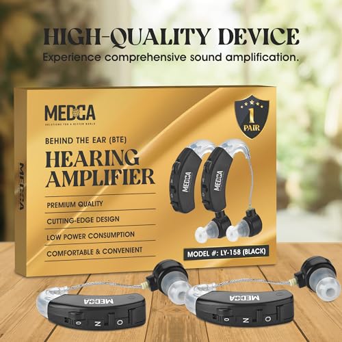 Behind the Ear Sound Amplifier - BTE Hearing Ear Amplification Device and Digital Hearing Aids for Seniors PSAD for the Hard of Hearing