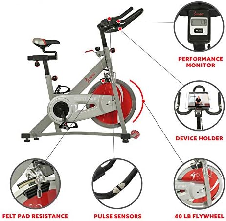 Sunny Health & Fitness Belt Drive Pro Indoor Cycling Bike