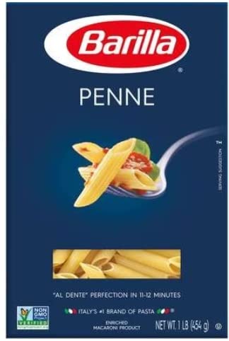 Barilla Pasta, Penne, Rigatoni, Cellentani, and Farfalle, 16 Ounce (Pack of 4) - with Make Your Day Mini Bamboo Spatula