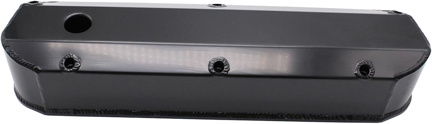 Black Fabricated Aluminum Tall Baffled Valve Covers Compatible for F-ord SBF V8 260 289 302 351W