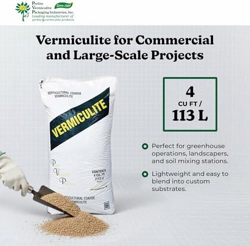 PVP Industries Horticultural Coarse Vermiculite, Natural and Odorless Mix