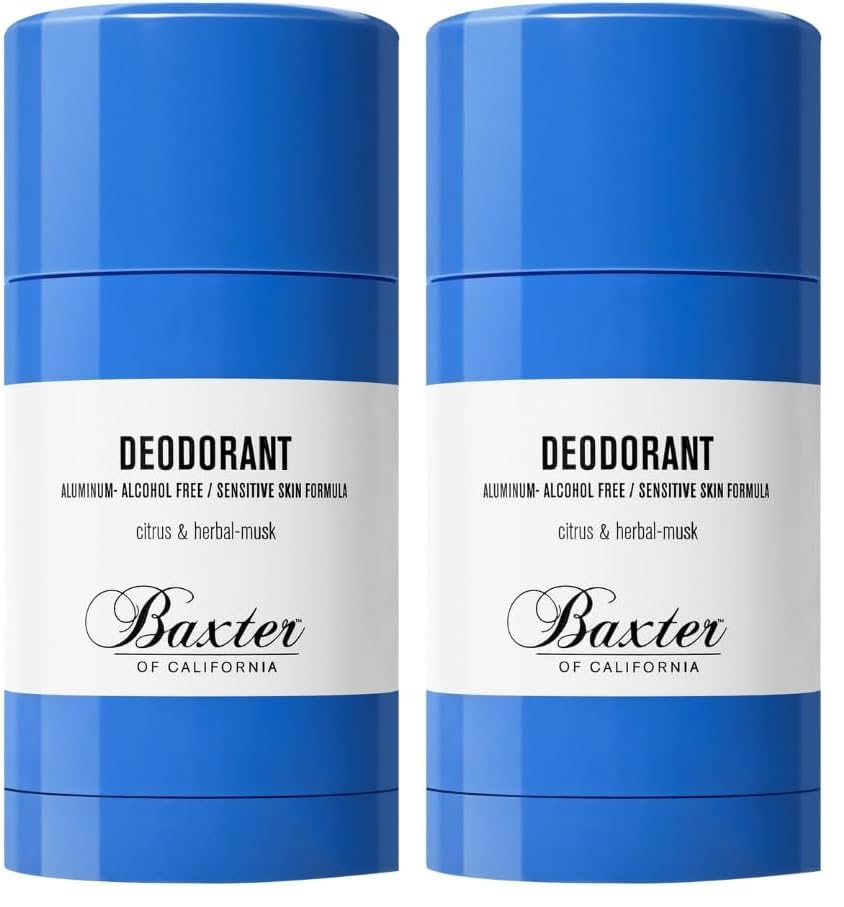 Baxter of California Deodorant for Men| Aluminum Free | Alcohol Free | Clear Stick | Citrus and Herbal-Musk