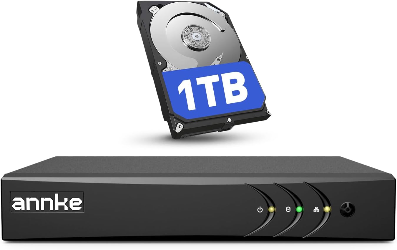ANNKE 8CH 3K Lite H.265+ Security Digital Video Recorder, 1TB Hard Drive