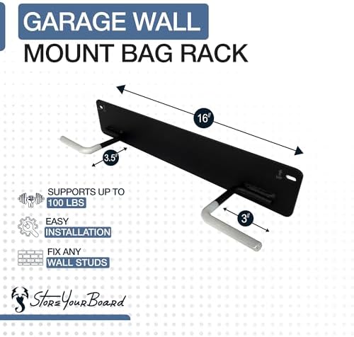 StoreYourBoard BLAT 4 Golf Bag Wall Mount | Home & Garage Storage Hooks | Golf Bag Holder | Heavy-Duty Wall Mount Organizer for Golf Bags & Accessories