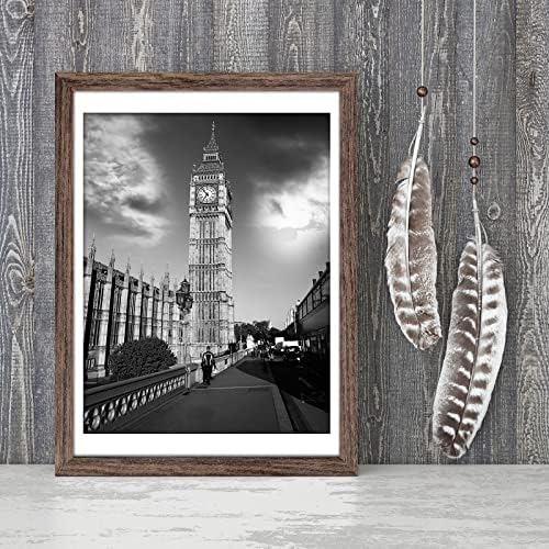 12x12 Picture Frame Matted to Fit Photos 8x8 or 12 x 12 Pictures Without Mat, 12 by 12 Square Solid Wood Black Picture Frames for Wall Mounting