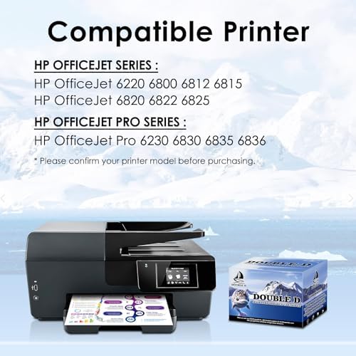 DOUBLE D 934 and 935 Ink Cartridges Compatible Replacement for HP 934XL 935XL High Yield for HP Officejet Pro 6830 6230 6835 6812 6815 6820 6220