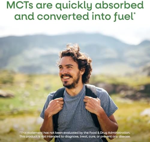 Nature's Way Organic MCT Oil, Brain and Body Fuel*, Keto & Paleo, 16 Fl Oz | Liquid Coconut MCT Oil with C8 Caprylic & C10 Capric Acids, 14 g Medium Chain Triglycerides per Serving, Non-GMO