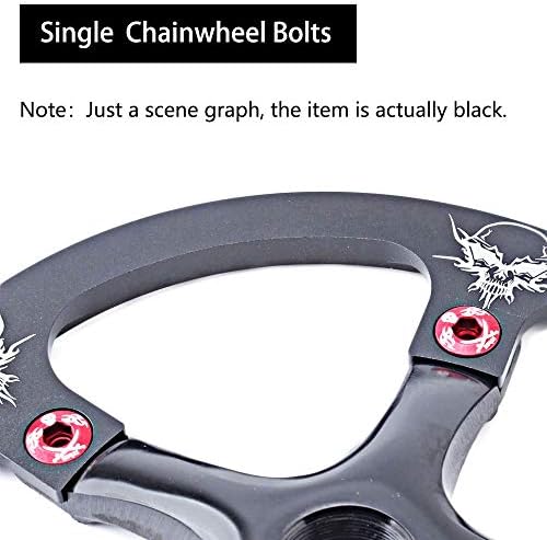 Saiper 10pcs M8 Single Bike Chainring Bolts 7075 Aluminum Alloy | Bicycle Crankset Nuts Chainwheel Screws Fit for Road, Mountain, BMX, MTB, Fixie