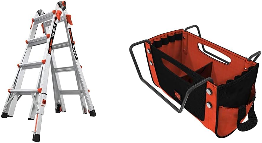 Little Giant Velocity, Aluminum Ladder, 14 ft Reach, 15413-001 | Telescoping Multi-Position Ladder with Extension, A-Frame, 90-Degree & Trestle Modes, 300 lbs. Rating