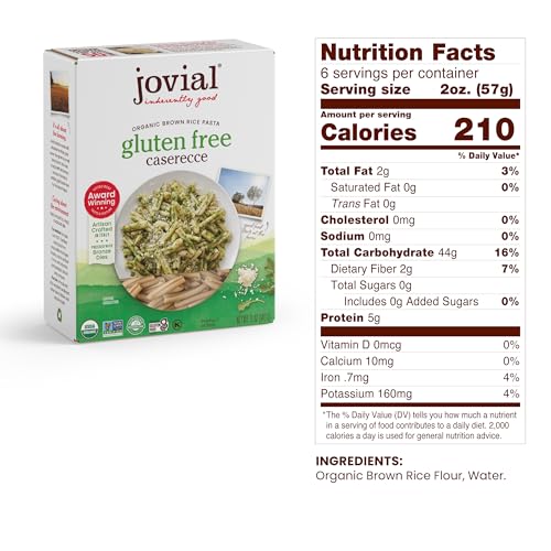Jovial Brown Rice Farfalle, Penne, & Elbows Pasta - Whole Grain Organic Pasta, Gluten Free, Dairy Free, Made in Italy - 12 Oz, 3 Pack Variety