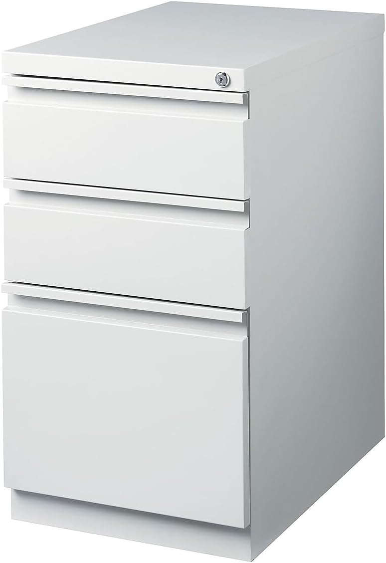 Staples 3-Drawer Vertical File Cabinet, Letter Size Documents, Lockable, 19.88" D x 15" W x 27.75" H, Black