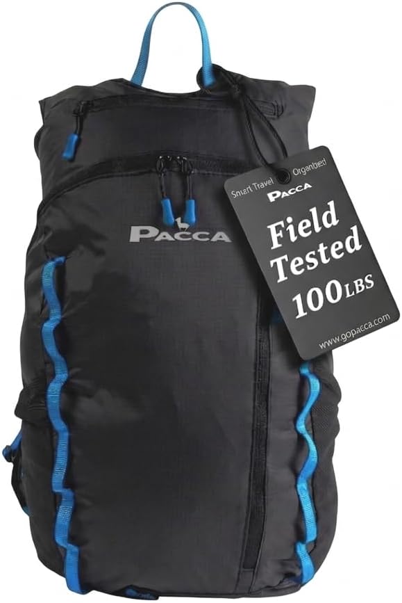Pacca Onda 20L Packable Lightweight Foldable Backpack for Travel, Camping, Outdoor, Hiking Pocket Backpack (Blue)