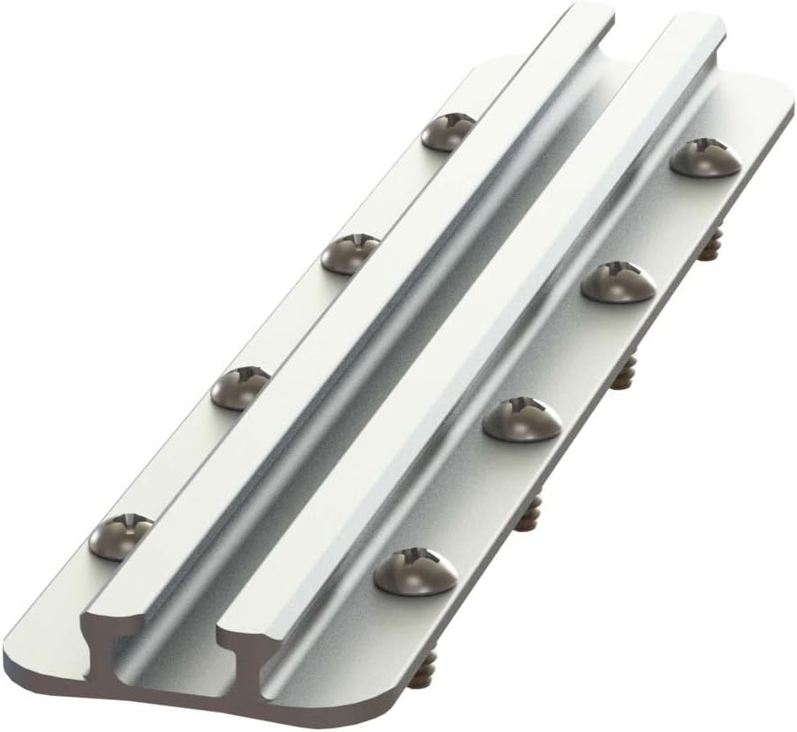 YakAttack GT175 Generation II GearTrac - Size Options | Heavy-Duty Silver Kayak Surface Mount Track | Accessory Mounting | Topside Installation | Compatible with 1/2" Wide Track Hardware