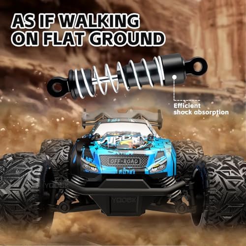 1/18 Scale High Speed RC Cars, 30KM/H 4WD Off-Road Remote Control Trucks for Adults and Kids Boys, All Terrain Truck Toys Gifts
