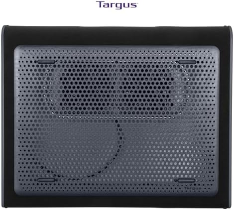 Targus 17 Inch Dual Fan Lap Chill Mat - Soft Neoprene Laptop Cooling Pad for Heat Protection, Fits Most 17" Laptops and Smaller - USB-A Connected Dual Fans for Heat Dispersion (AWE55US)