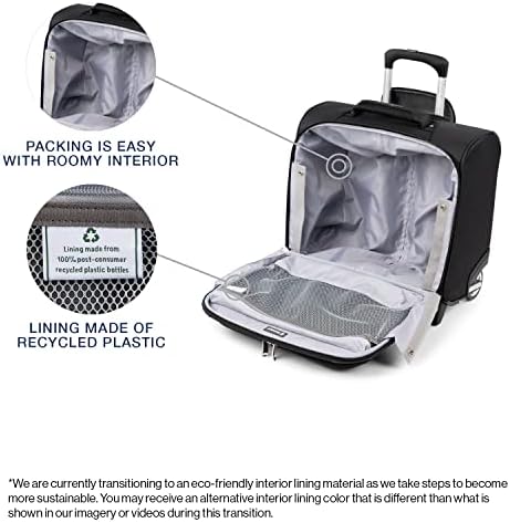 Travelpro Maxlite 5 Softside Rolling Underseat Tote, Black, 14-Inch