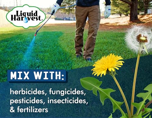 Liquid Harvest Lazer Blue Concentrated Spray Pattern Indicator 8 Ounces Perfect Weed Dye, Herbicide Fertilizer Marking Turf Mark and Marker