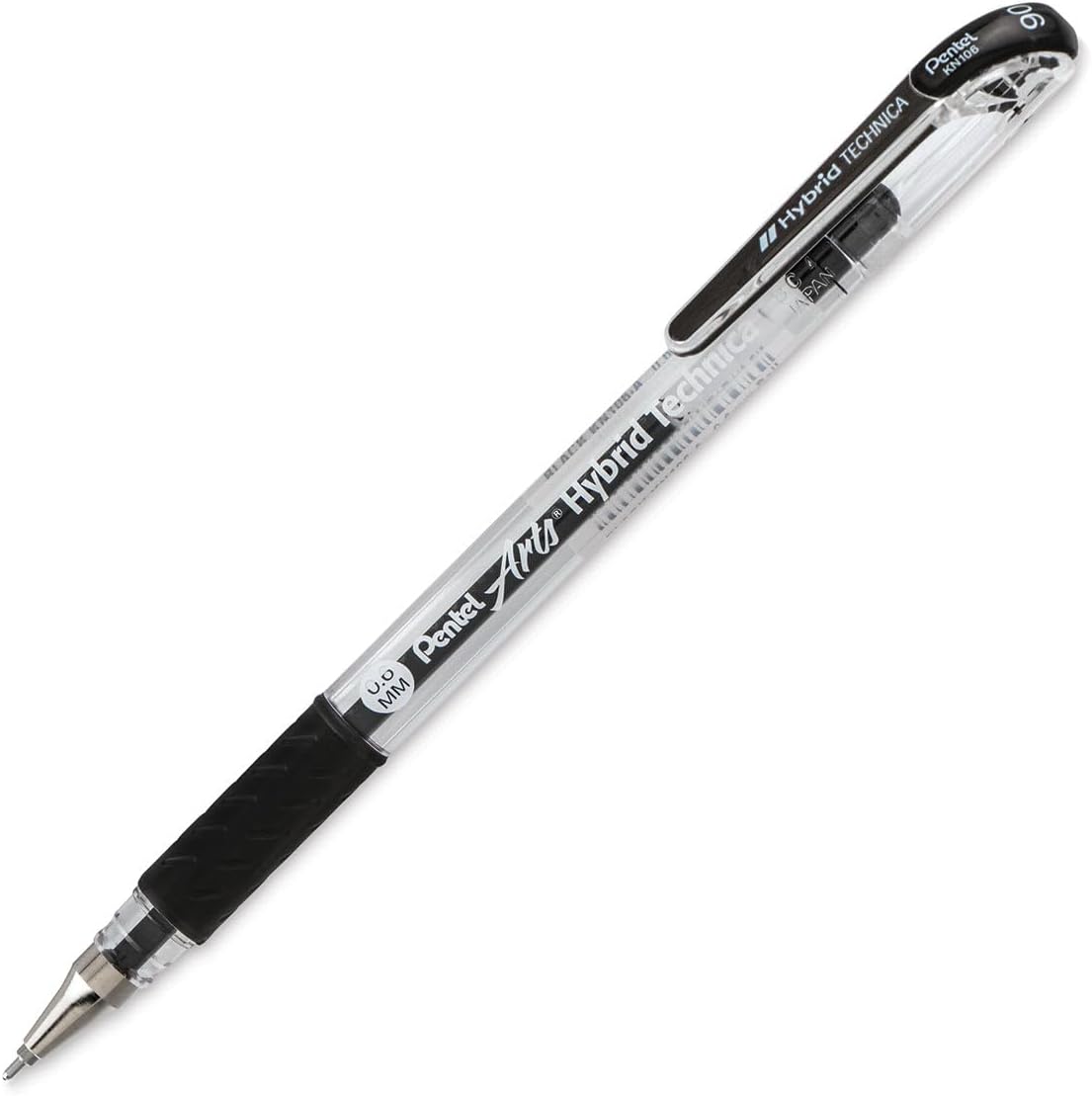 Pentel Arts Hybrid Technica Pen, (0.3mm), Ultra Fine Point, Black Ink, Box of 12 (KN103-A)