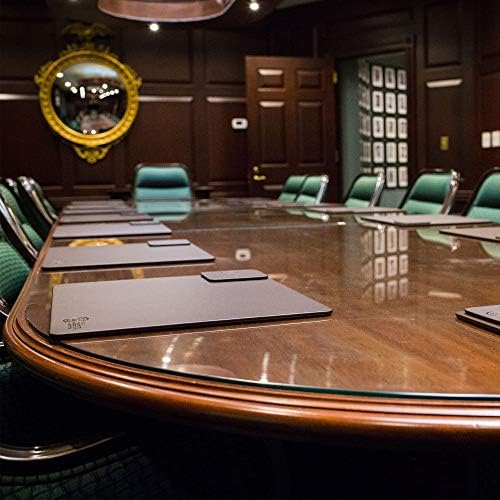 Dacasso Chocolate Brown Leatherette Conference Table Pad, 17 by 14-Inch