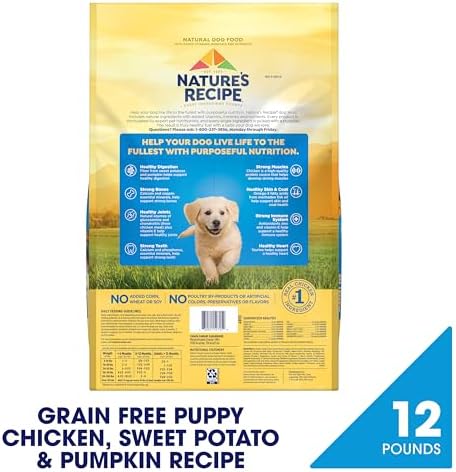 Nature's Recipe Grain Free Puppy Dry Dog Food, 4 lb. Bag