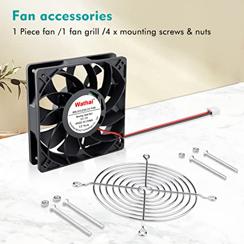 Wathai 120mm x 25mm 12V High Pressure CFM Fan DC Brushless Cooling Fan