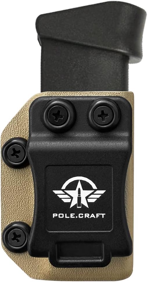 POLE.CRAFT IWB/OWB Magazine Holster Kydex - Mag Carrier Fits: 9mm .40 Double Stack / 9mm .40 Single Stack - P365 1911 Glock 19 19X 17 26 27 28 43 22