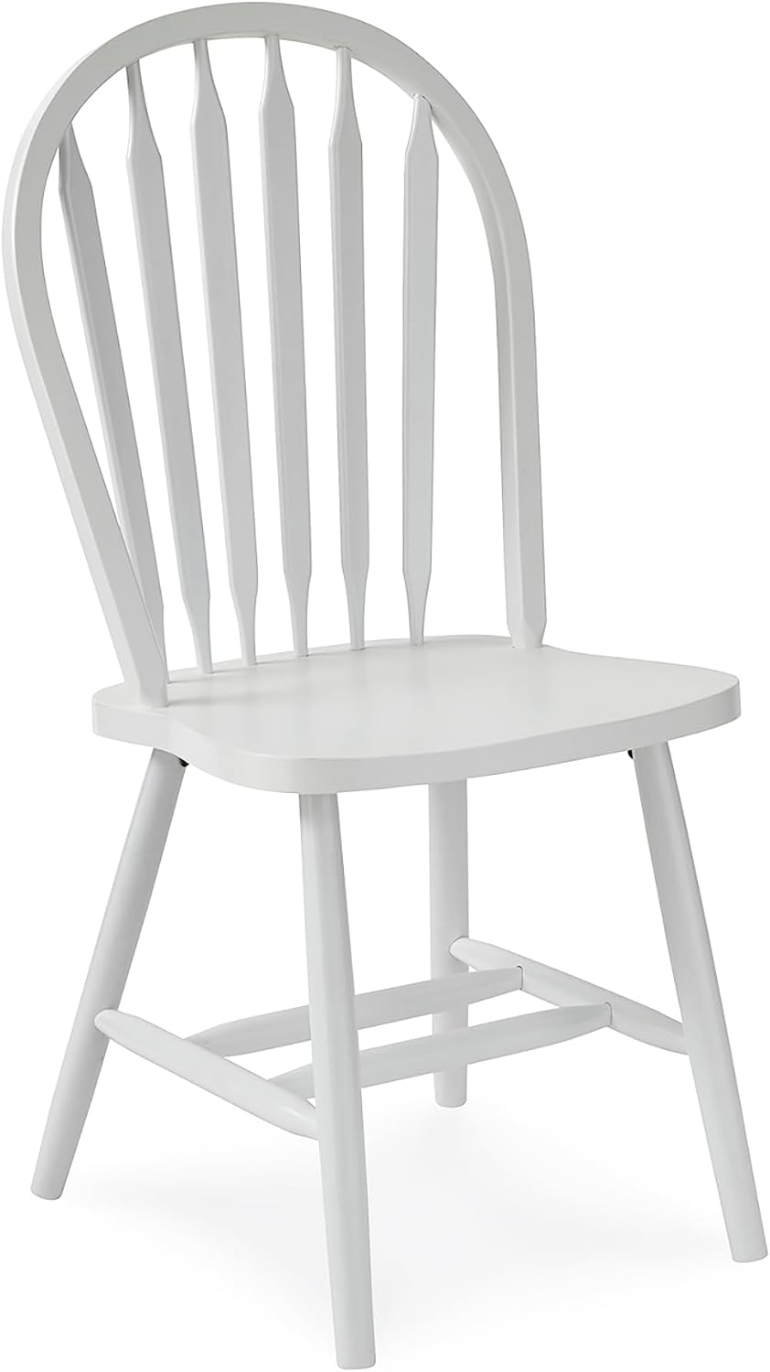 IC International Concepts Solid Wood Windsor ArrowBack Chair, Unfinished