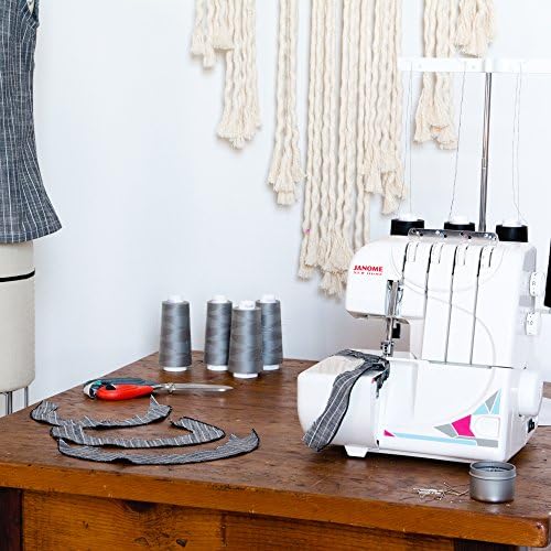 Janome MOD-8933 Serger with Lay-In Threading, 3 and 4 Thread Convertible with Differential Feed