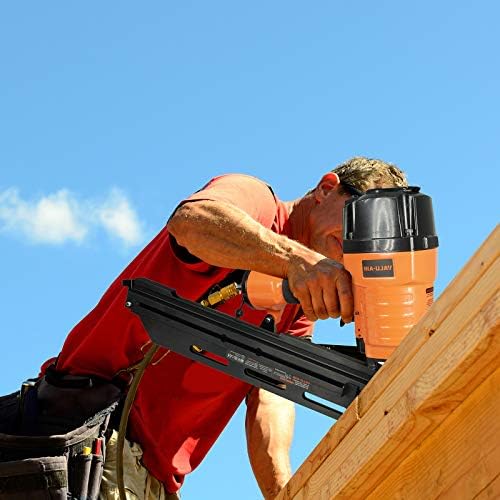 9021C 21 Degree 3-1/2" Full Round Head Framing Nailer with Carrying Case and Interchangeable Trigger, Tool-Free Depth Adjust, and No Mar Tip