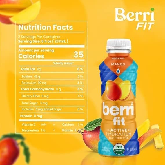 Berri Fit Hydration, 4ct, Organic Dragon Fruit Flavor Natural Sports Drink