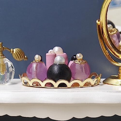 Odoria 1/12 Miniature Perfume Tray Dollhouse Decoration Accessories, Pink