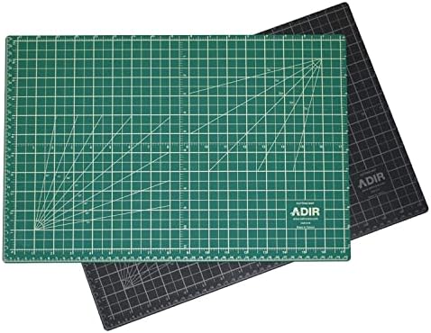 Adir Professional Self Reversible Healing Cutting Mat, 18 by 36-Inch, Green/Black