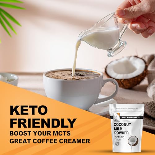 It's Just - Whole Milk Powder, 2lbs, rBST/rBGH Hormone Free, Shelf Stable, Just Add Water, Made in USA, Dry Milk Powder, 32oz
