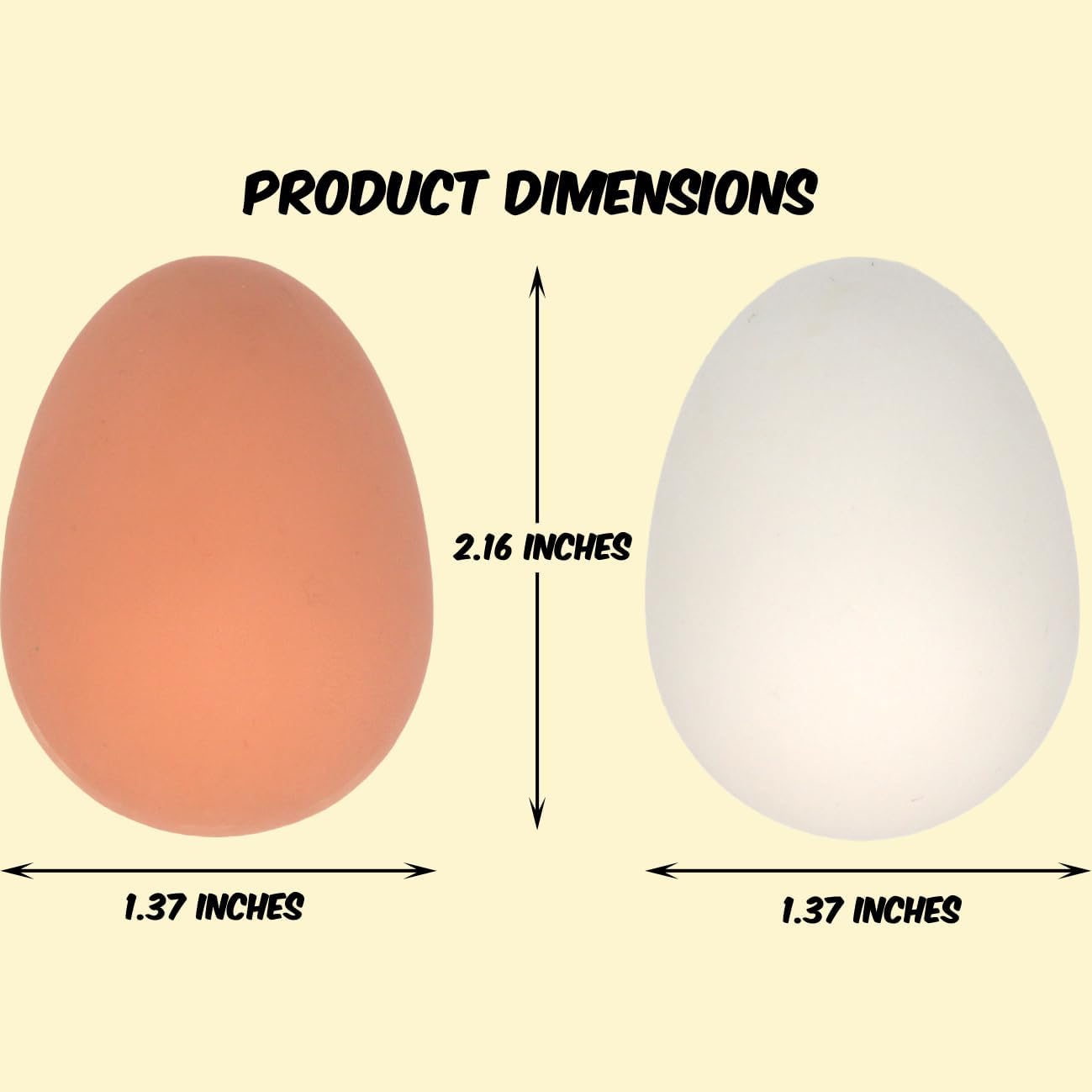 PowerTRC 24 Pcs Bouncy Rubber Eggs Toys, 2.16 inches Fake Bouncing Eggs for DIY Easter
