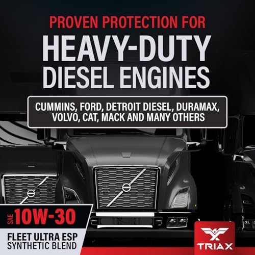 TRIAX Fleet Ultra ESP 10W-30 API CK-4 Licensed Synthetic Blend, Moly and Boron Performance Boosted, Heavy Duty Diesel Engine Oil