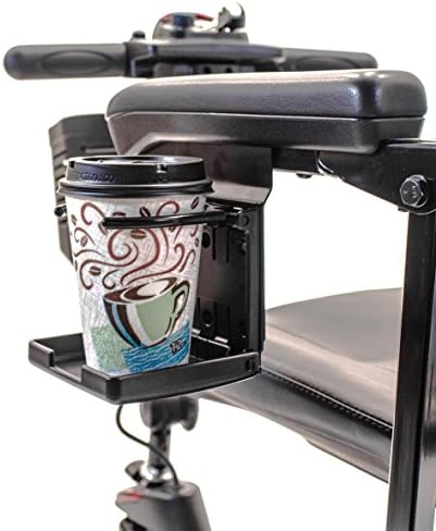 Pride Mobility Cup Holder Folding Go-Go Scooter C-Style Molded Seat Armrest Black
