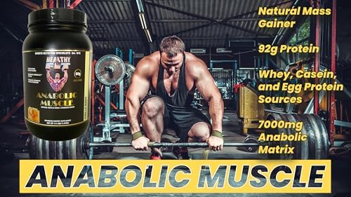 Healthy 'N Fit A. Muscle (Chocolate) 3.5 lb - Natural Protein and Muscle Mass Gainer