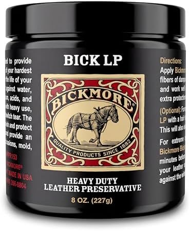 Bickmore Bick LP Leather Conditioner 8 oz, Scratch Repair | Heavy-duty preservative protects, softens and restores dry, cracked leather. Made in USA.