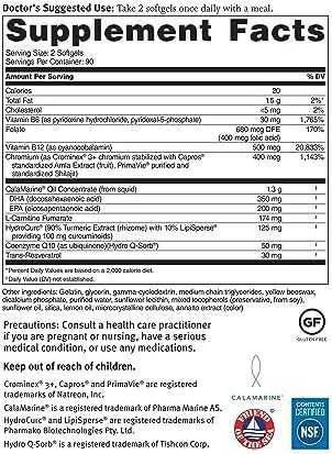 Dr. Sinatra Omega Q Plus Resveratrol and Turmeric - Omega-3 Supplement with CoQ10 Support for Healthy Blood Flow and Healthy Inflammatory Response