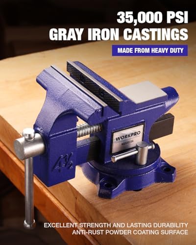 WORKPRO Bench Vise, 4-1/2" Vice for Workbench