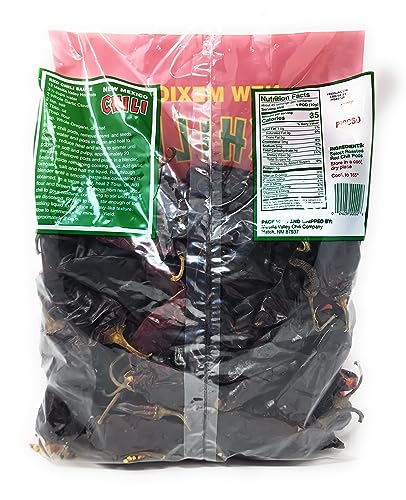 Baker's Barkers Dried Red Chili Pods - Hot, 16 Ounces - Grown in World Famous Chili Region Hatch, NM - No Preservatives, USA Product