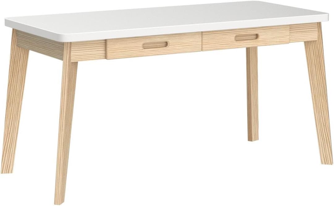 IOTXY Solid Wood Writing Desk - Home Office Laptop Computer Table, Walnut