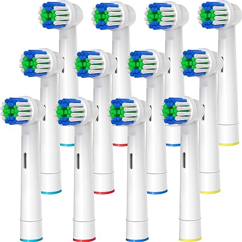 Replacement Toothbrush Heads Compatible with Oral B Braun, 12 Pcs | Professional Electric Toothbrush Brush Heads, Compatible with Oral B Replacement Heads Refill, 7000/Pro 1000/9600/500/3000