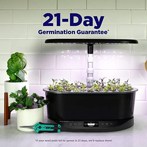 AeroGarden Bounty Basic, Black | Indoor Garden with LED Grow Light