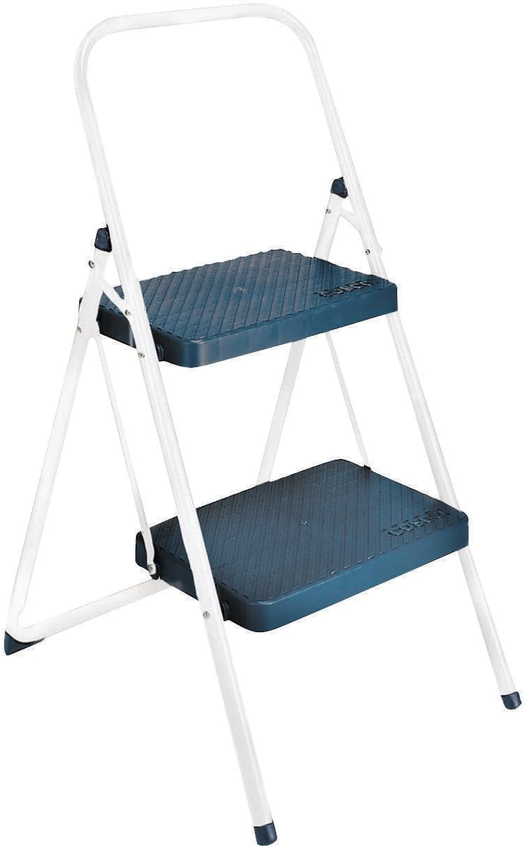 COSCO Two Step Big Step Folding Step Stool, Gray