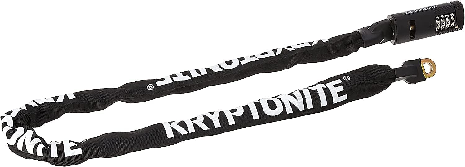 Kryptonite Keeper 712 Combo Bike Chain Lock, 4-Foot 7mm Steel Heavy Duty Anti-Theft Resettable Combination Chain for Bicycles, E-Bikes & Scooters