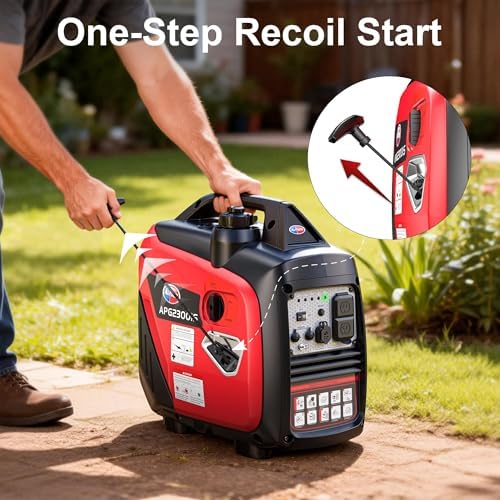 2000W Portable Inverter Generator for Home Use, Quiet Small Generator for Camping Outdoor, EPA Power Station with Fuel Shut Off and CO Minder