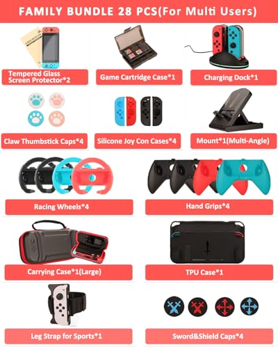 Switch Accessories - Family Bundle Accessories for Nintendo Switch