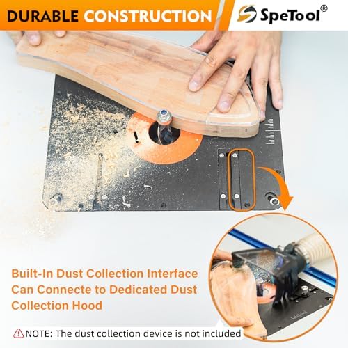 SpeTool Router Lift System – Heavy-Duty Aluminum Router Lift Kit for Woodworking